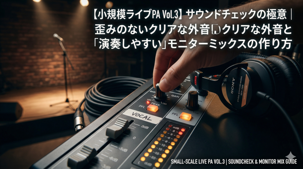 小規模LIVE　PA　Vol.3